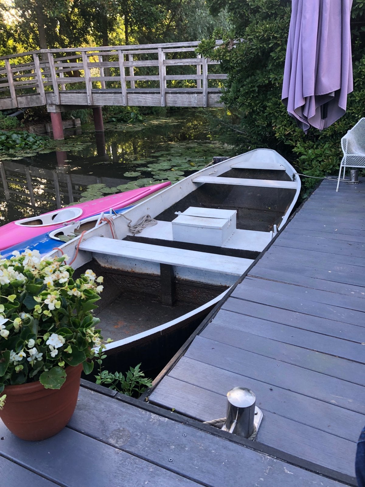 IJzeren boot 5.50m met grote beun, eventueel met motor, Watersport en Boten, Roeiboten, Ophalen, Gebruikt, Visboot, Geschikt voor motor