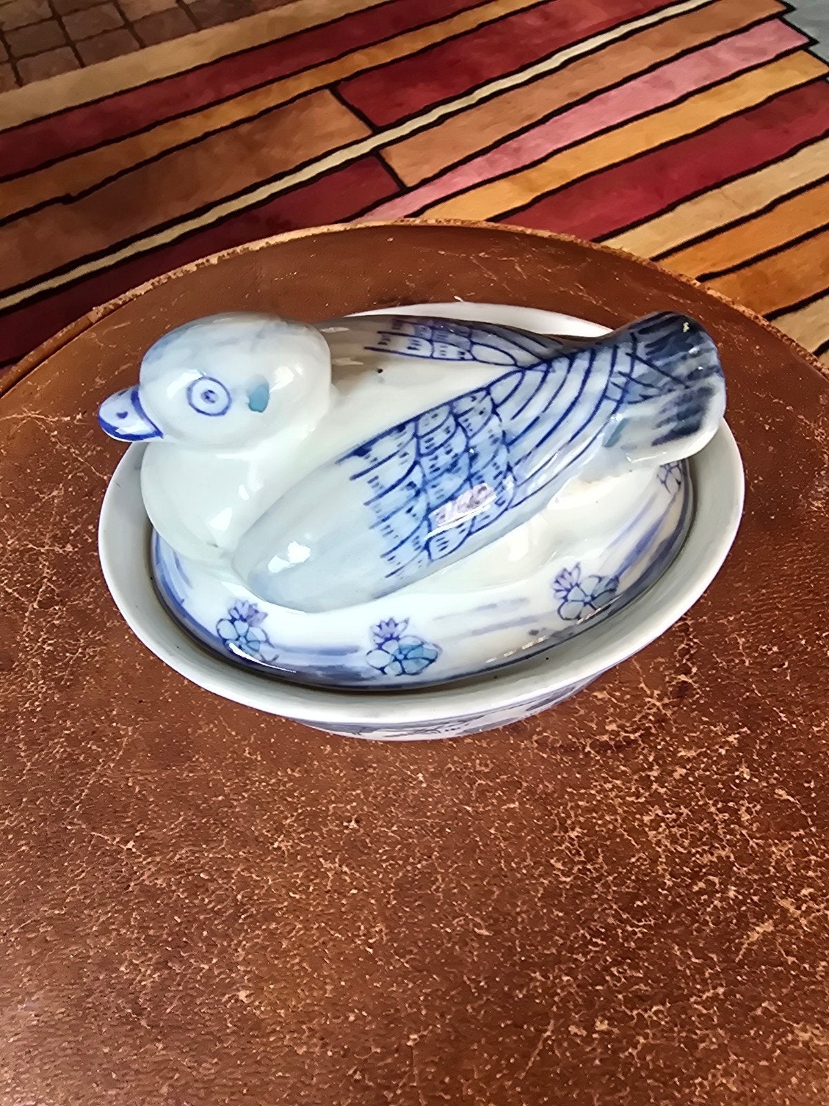 Vintage porseleinen eend botervloot of terrine, Verzenden