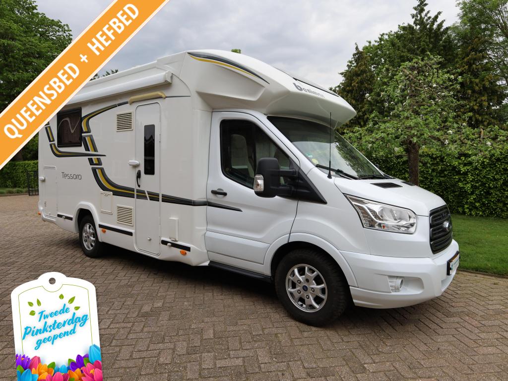 Benimar Tessoro 495 QUEENSBED + HEFBED, Niet ingevuld, Koelkast, Ringverwarming, Luifel