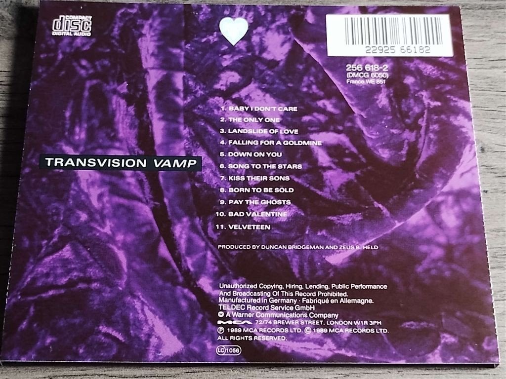 Transvision Vamp - Velveteen, Ophalen of Verzenden, Zo goed als nieuw, Poprock