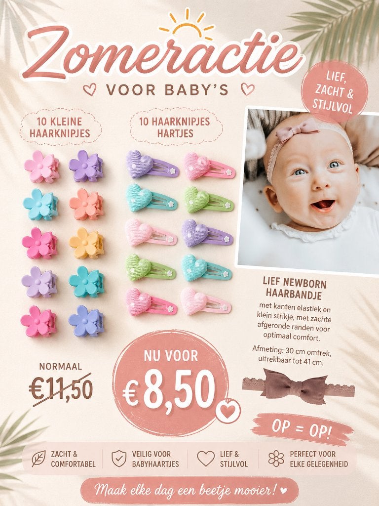 baby  haaraccesoires, Verzenden, Nieuw, Haarspeld