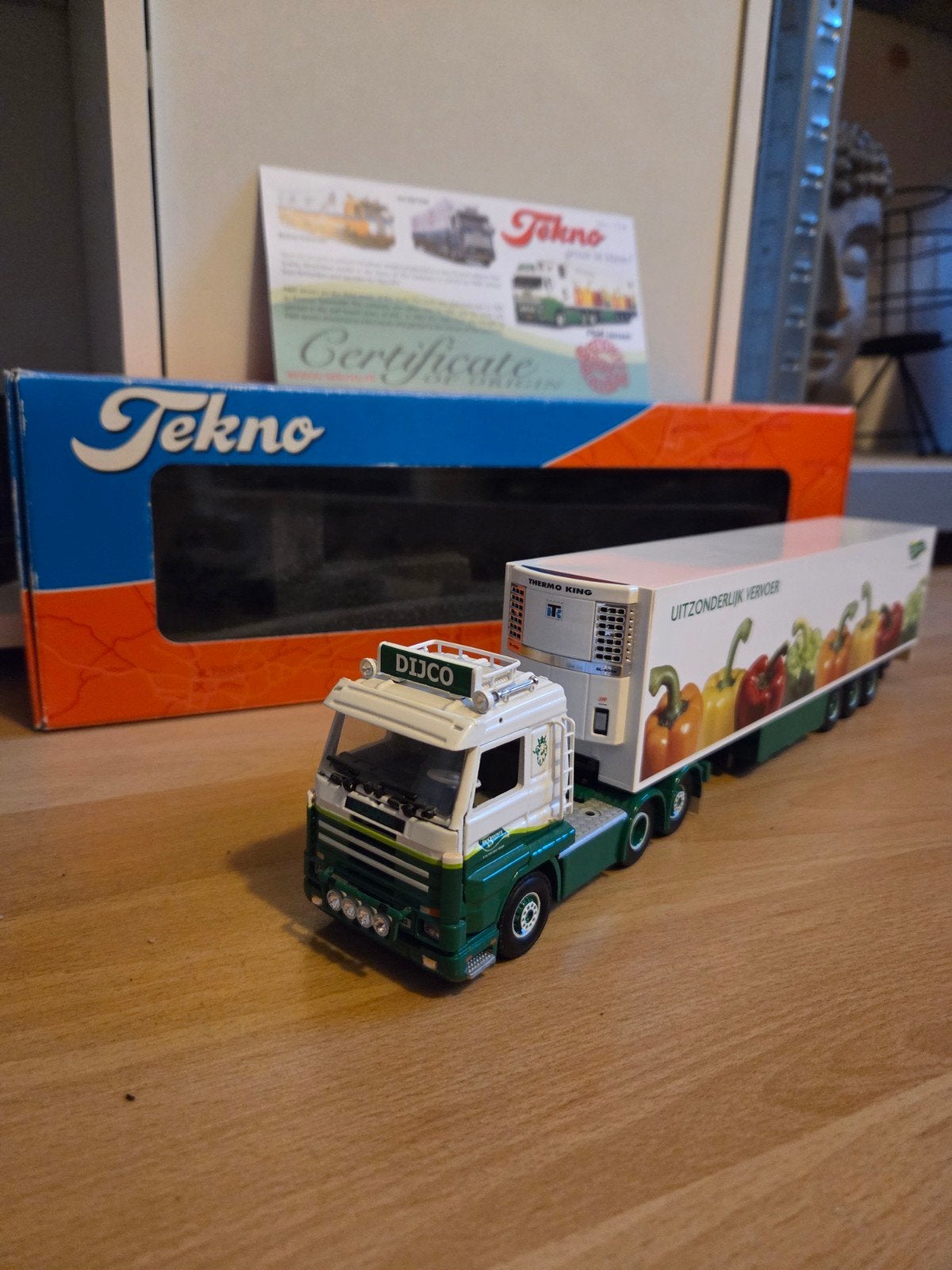 P &M Jansen (Dijco) Scania 143M 420 met Koeltrailer - Modelv, Overige merken, Verzenden, 1:32 tot 1:50, Zo goed als nieuw