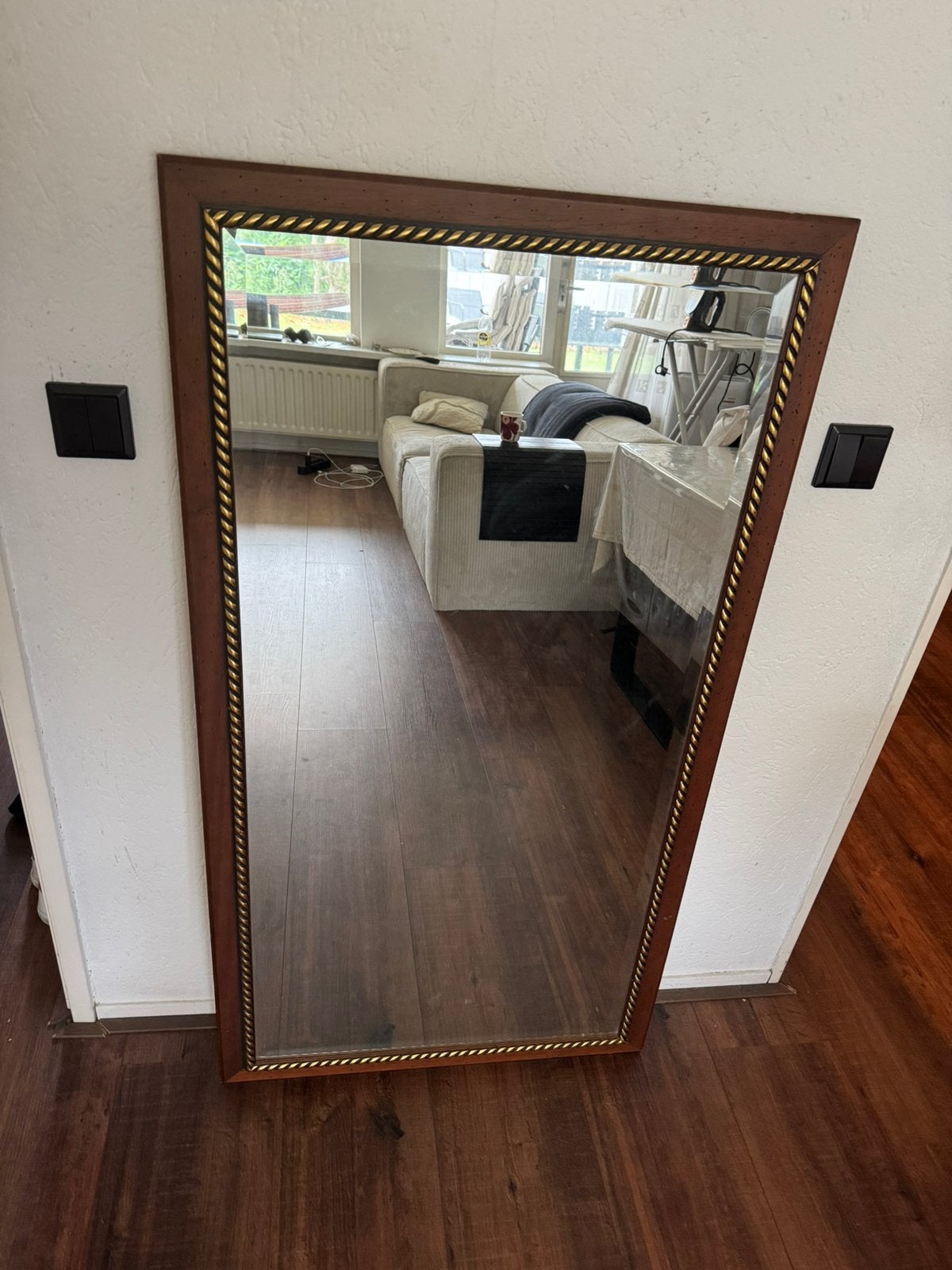Grote spiegel, Huis en Inrichting, Woonaccessoires | Spiegels, Ophalen, Gebruikt, 100 tot 150 cm, Rechthoekig