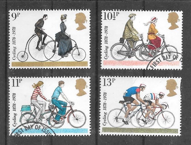 UK 1978  Fietsen, Postzegels en Munten, Verzenden, Gestempeld