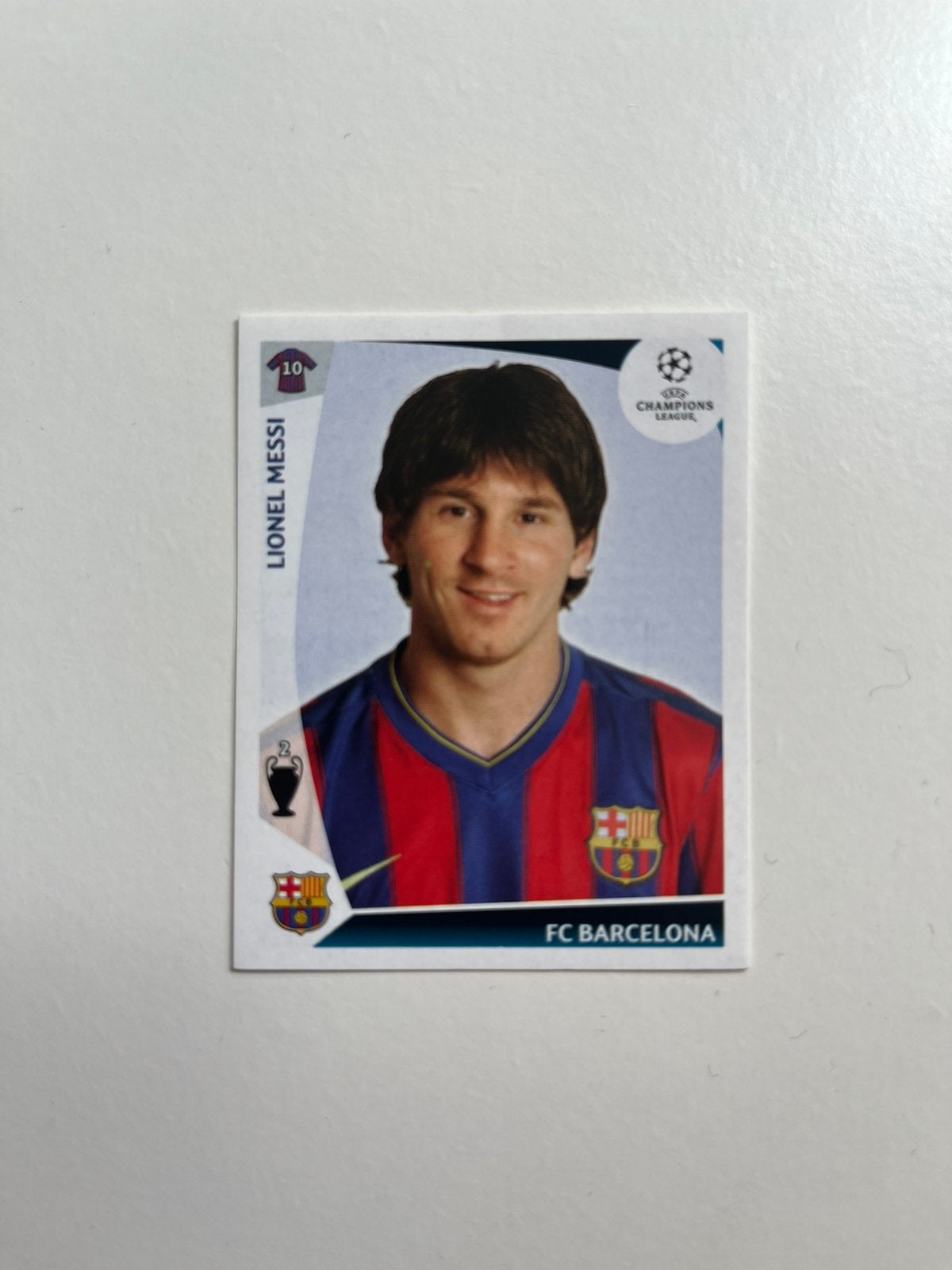 Lionel Messi 359 Panini CL 2009-2010, Ophalen of Verzenden, Zo goed als nieuw, Plaatje