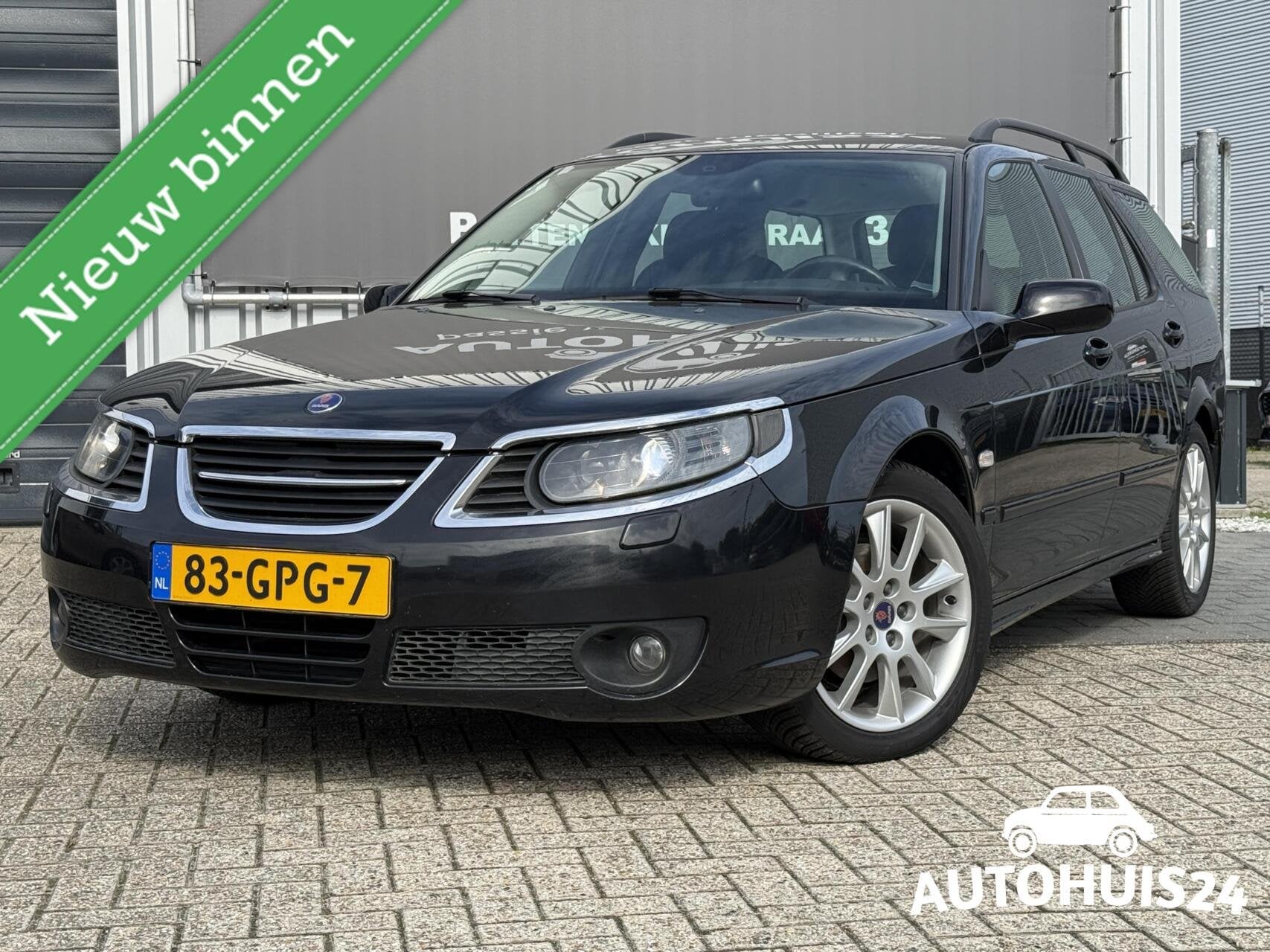 Saab 9-5 Estate 2.0t Vector Sport AUT LEDER XENON PDC TREKHA, Auto's, Dealer onderhouden, Zwart, 4 cilinders, Zwart