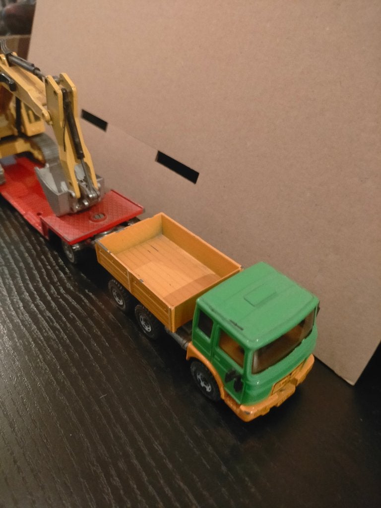 Siku oplegger met Menck kraan (2), Ophalen of Verzenden, Gebruikt, Tractor of Landbouw
