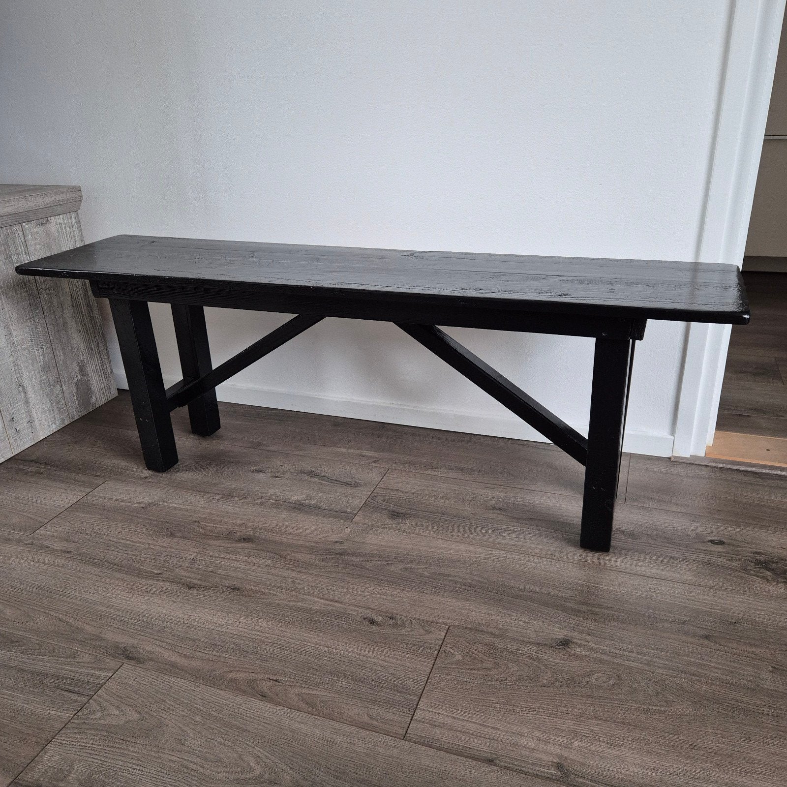 houten side table, Ophalen, Minder dan 50 cm, Gebruikt, 100 tot 150 cm