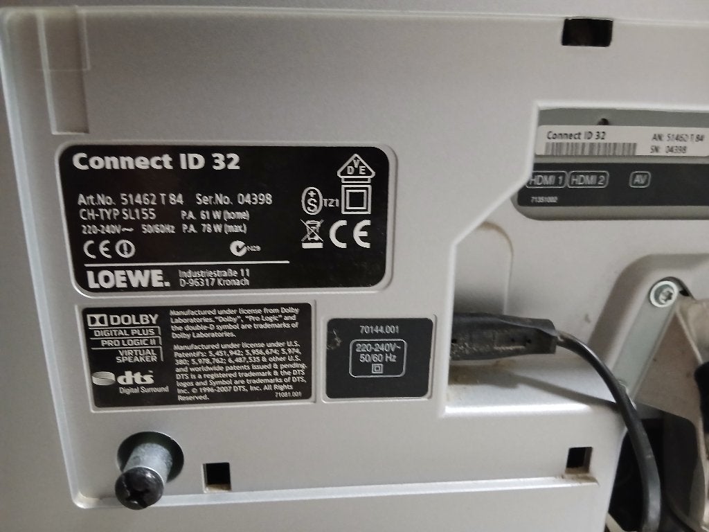 Loewe tv, Ophalen, Gebruikt