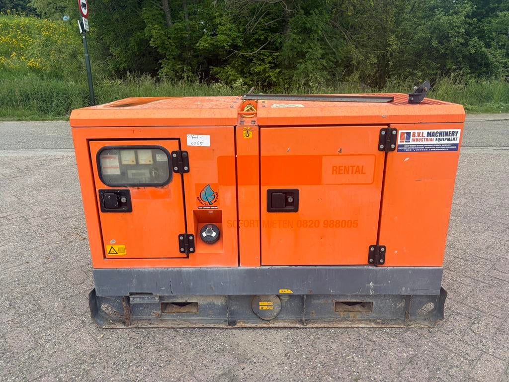 Atlas Copco QAS 20 kVA kubota aggregaat generatorset, Doe-het-zelf en Verbouw, Ophalen of Verzenden, Zo goed als nieuw, 30 kVA of meer