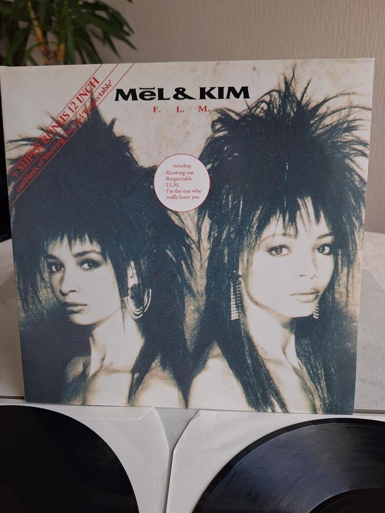 LP + Maxi Single van MEL & KIM // F.L.M. ...uit 1986, Ophalen of Verzenden, Zo goed als nieuw, 12 inch, Poprock