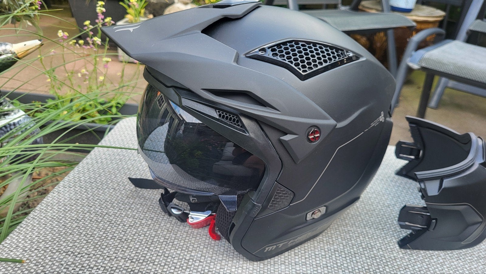 MT Helmets Streetfighter motor/scooterhelm mat zwart, Motoren, Kleding | Motorkleding, Overige typen, Heren, Ophalen of Verzenden