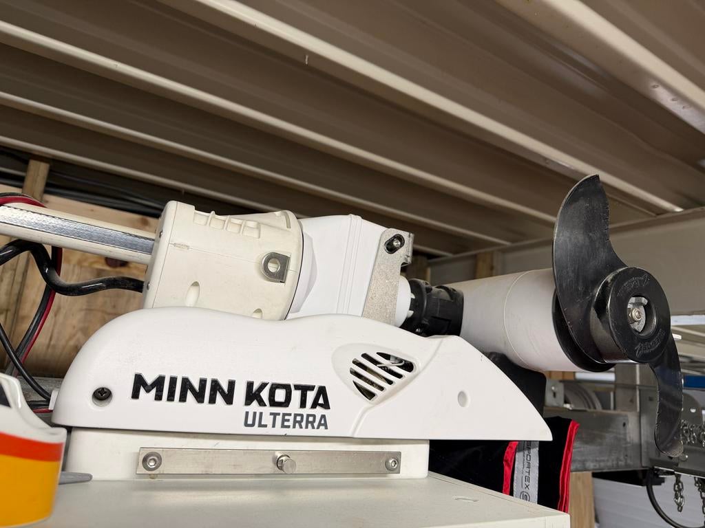 Minn Kota Ulterra riptide 112 i-Pilot Link Boegmotor, Ophalen, Zo goed als nieuw, Complete set