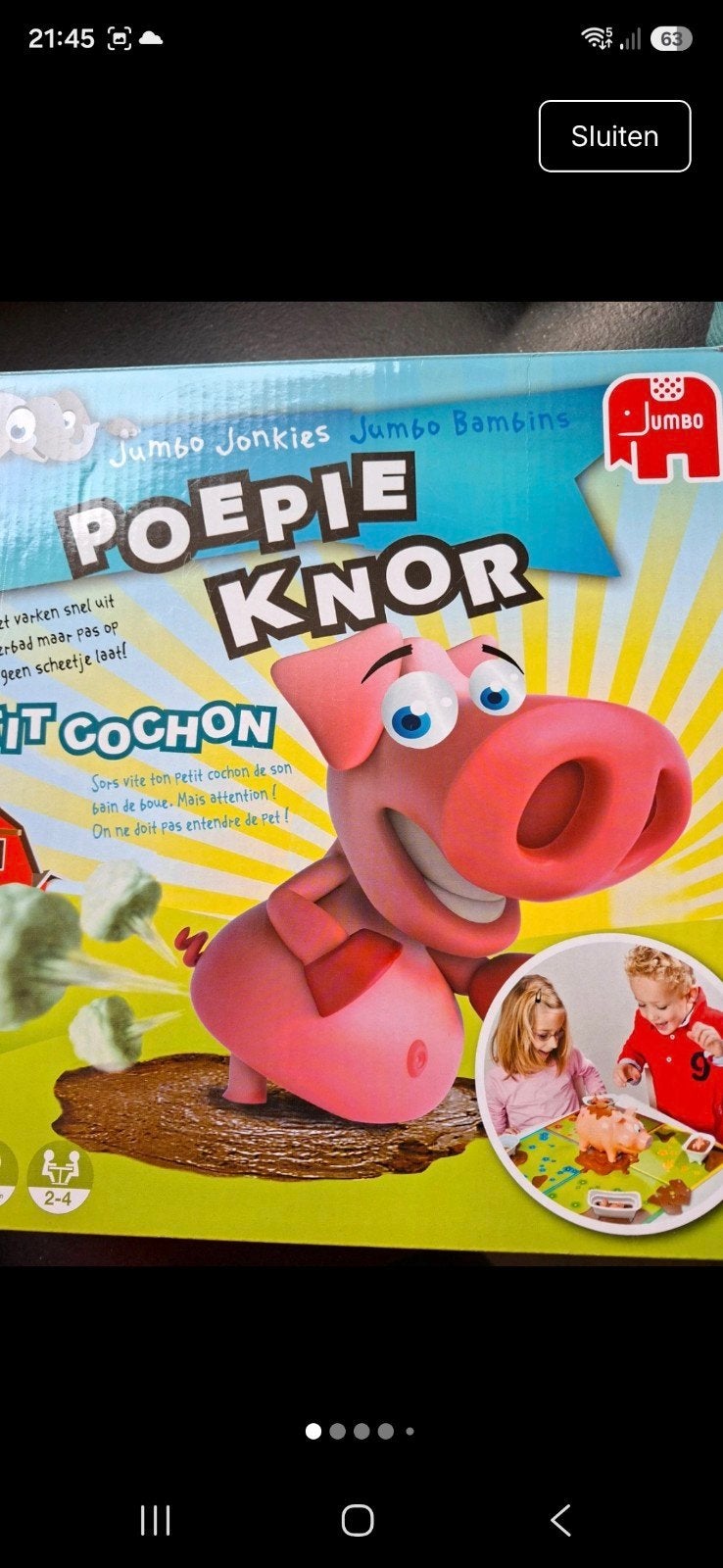 Jumbo Poepie Knor - Leuk familiespel, Drie of vier spelers, Ophalen of Verzenden, Zo goed als nieuw, Jumbo