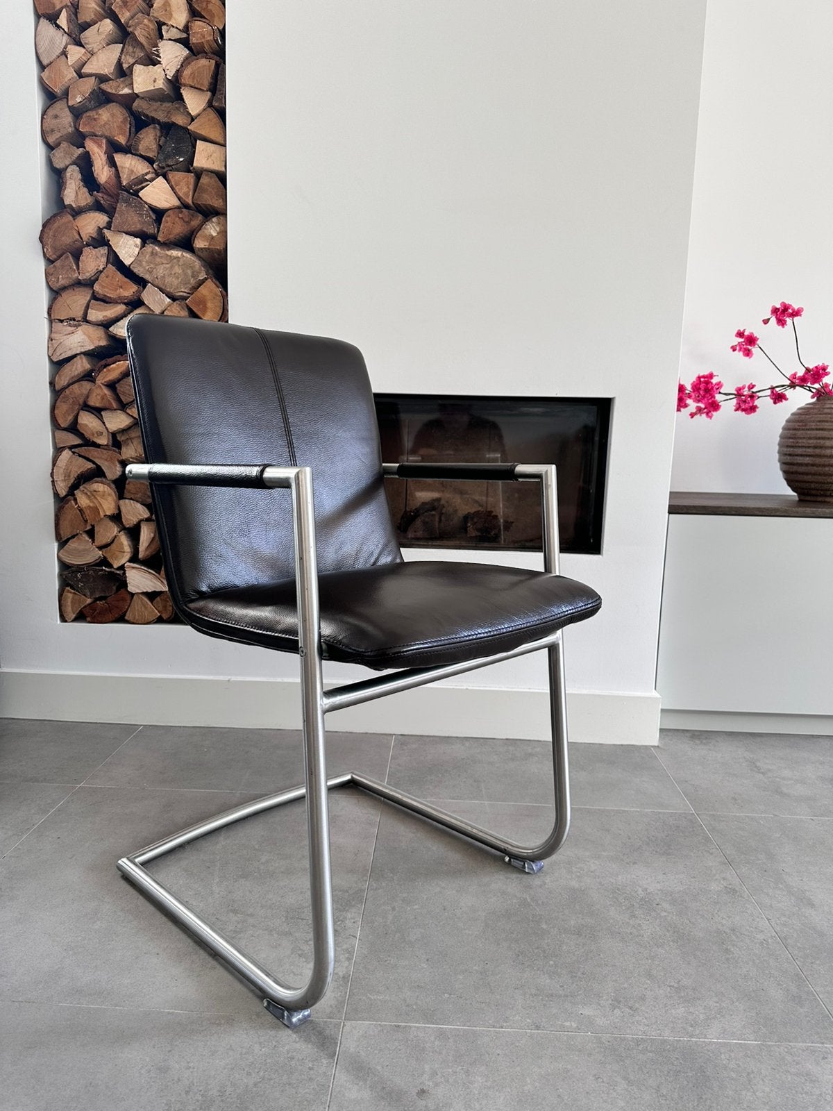 4/6/8/10 bruin leder Henders & Hazel design eetkamerstoelen, Bruin, ---, Henders en Hazel, Ophalen of Verzenden