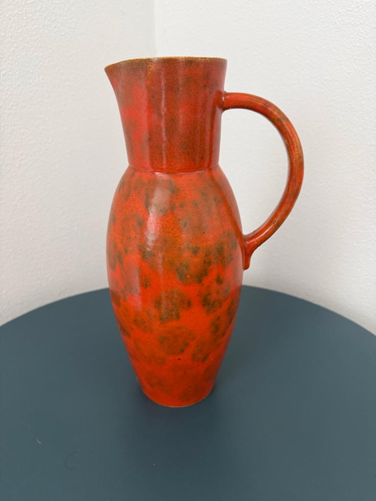 Vintage West-Duitse keramieken vaas - fat lava design, Ophalen of Verzenden