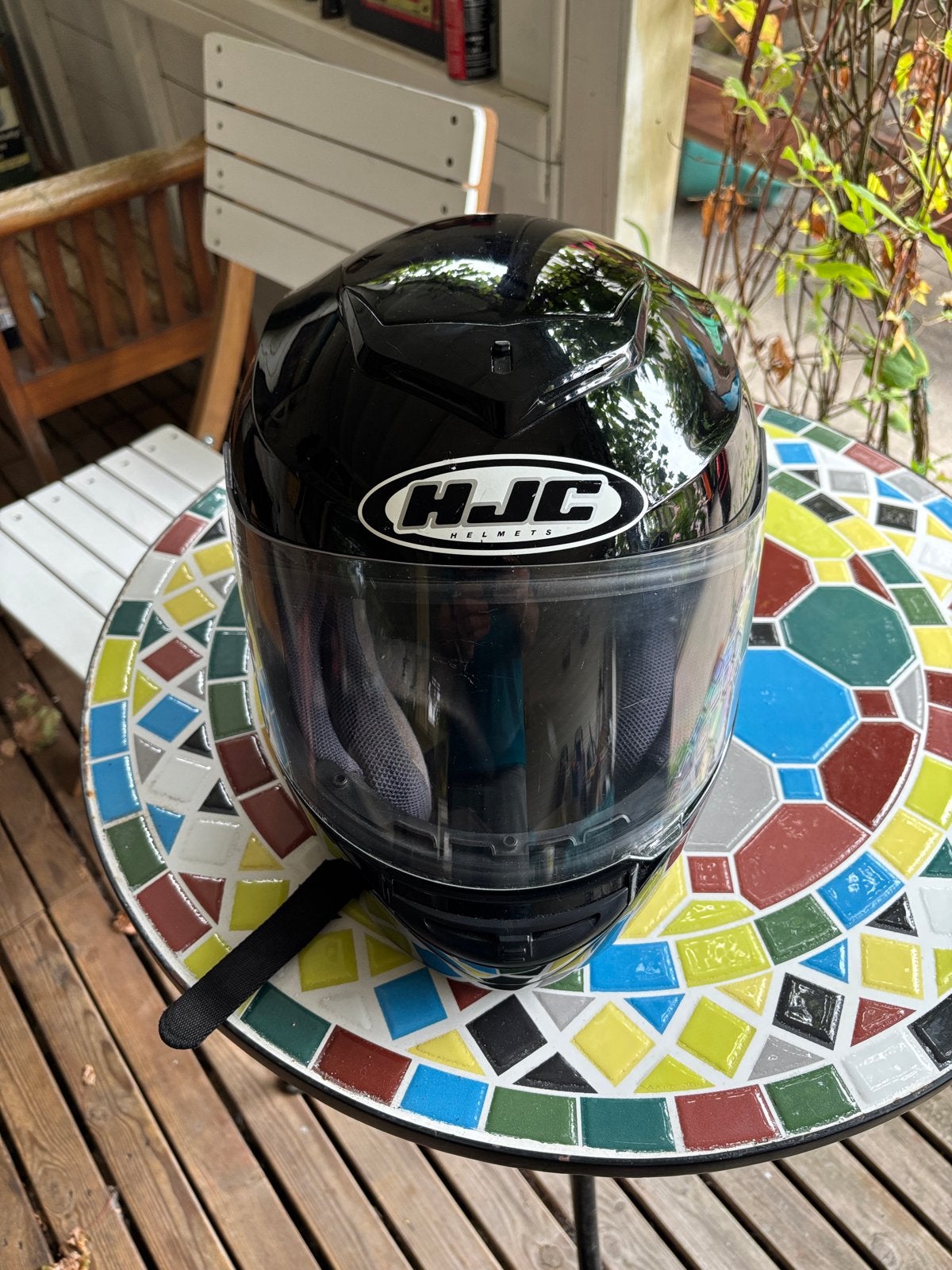 HJC Integraalhelm - Zwart, Maat L vr motorfiets of scooter, M, Heren, HJC, Ophalen of Verzenden