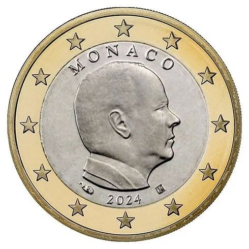 1 Euro Monaco 20244 UNC - Prins Albert II, Postzegels en Munten, Ophalen of Verzenden, Monaco, 1 euro, Losse munt