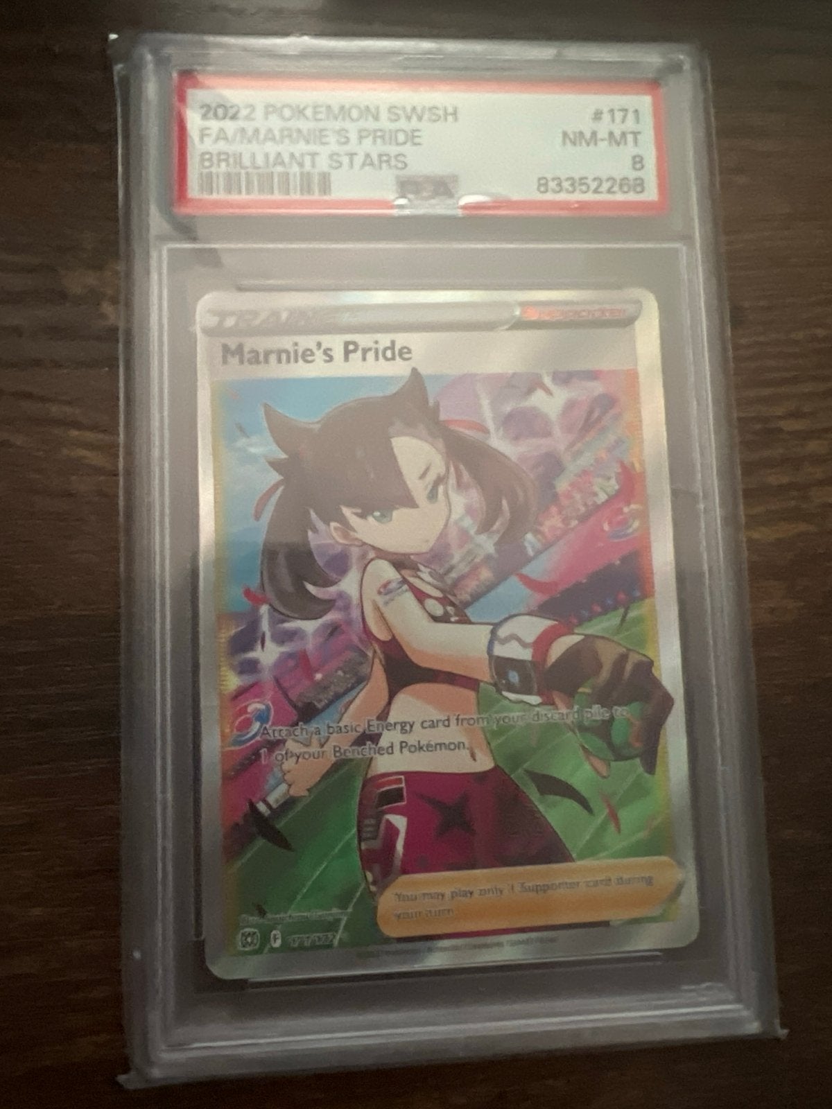 Marnie's Pride #171 - Brilliant Stars - PSA 8, Ophalen of Verzenden, Zo goed als nieuw, Losse kaart