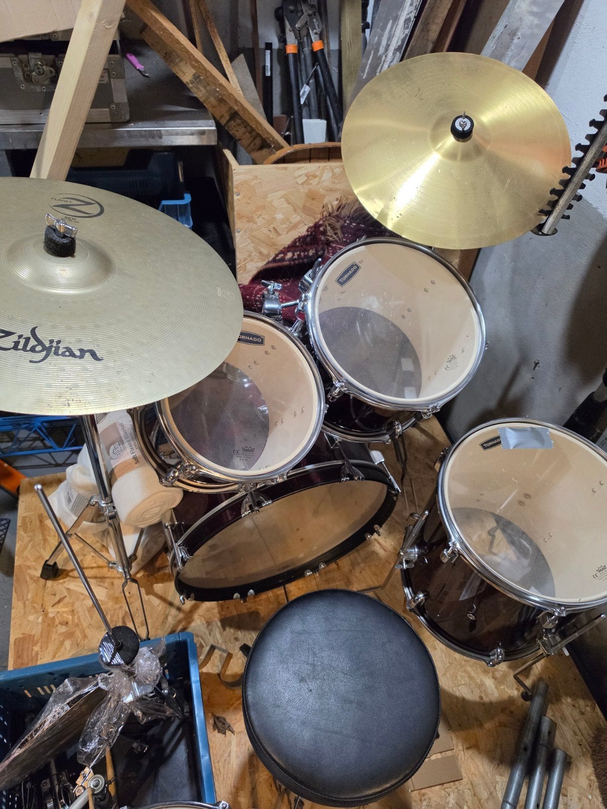 Tornado mapex drumstel met Zildjian bekkens, Ophalen, Gebruikt, Overige merken