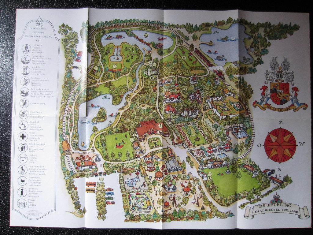 Efteling - Plattegrond uit 1978 (als nieuw), Verzamelen, Efteling, Ophalen of Verzenden, Zo goed als nieuw, Overige typen
