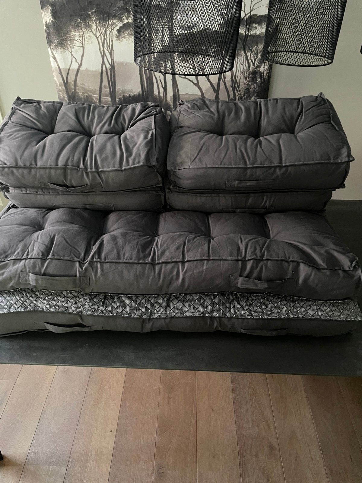 Lounge/palletkussens totale zitlengte 2.40 m x 75 cm Nieuw., Ophalen, Nieuw
