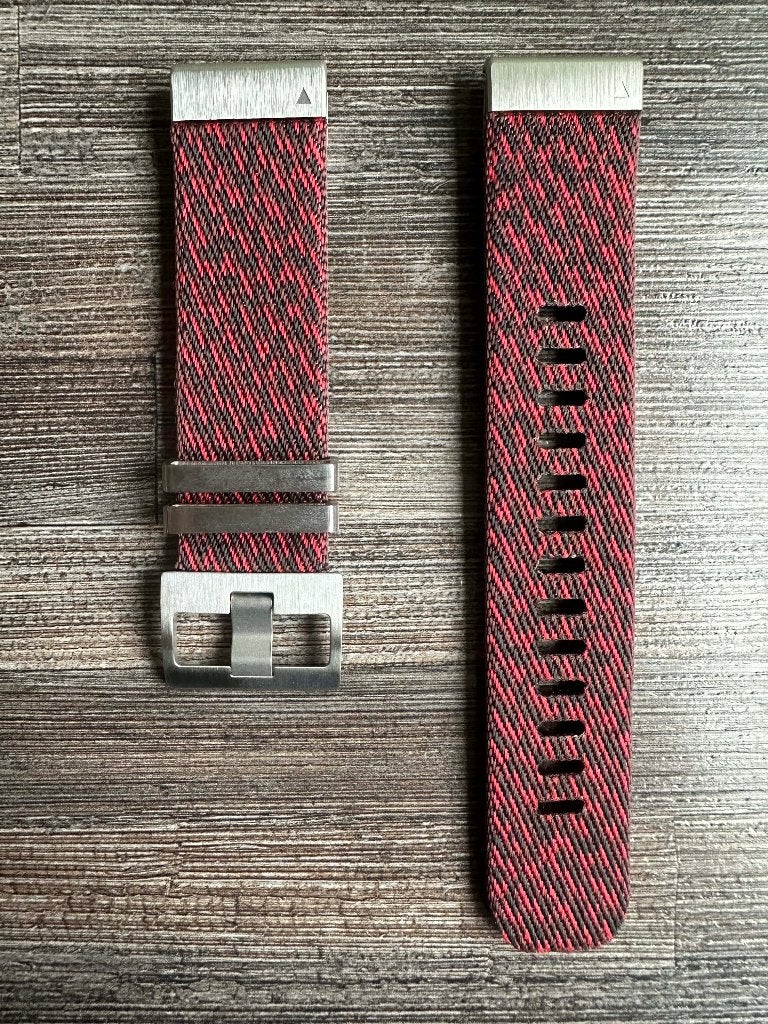 25130c Jacquard-Weave Nylon Polsband, 22mm nieuw, Garmin, Nieuw, Ophalen of Verzenden, X