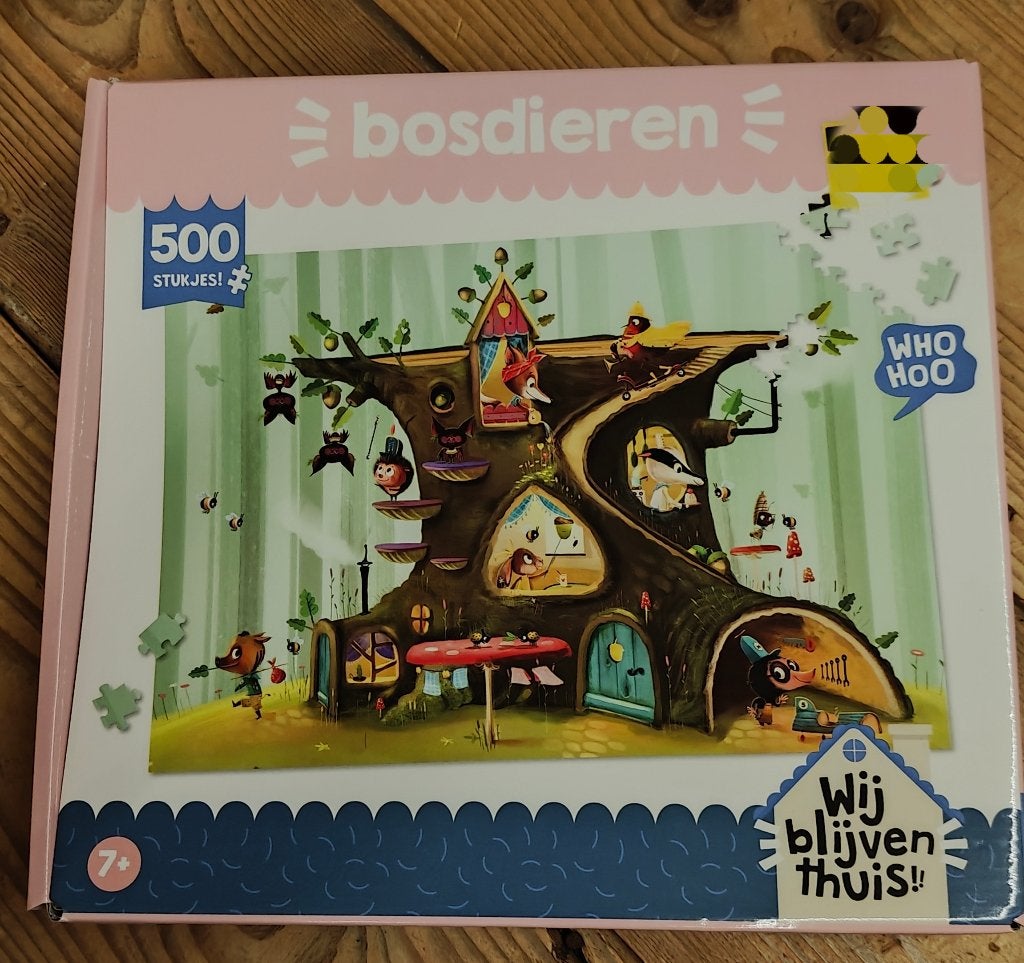 Puzzel bosdieren 500 stukjes, Ophalen of Verzenden, Meer dan 50 stukjes, Nieuw, 6 jaar of ouder