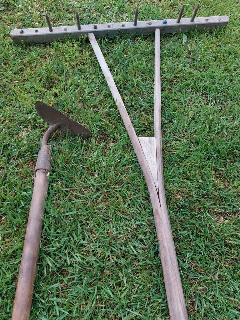 Twee stuks authentiek landbouwgereedschap, Antiek en Kunst, Ophalen