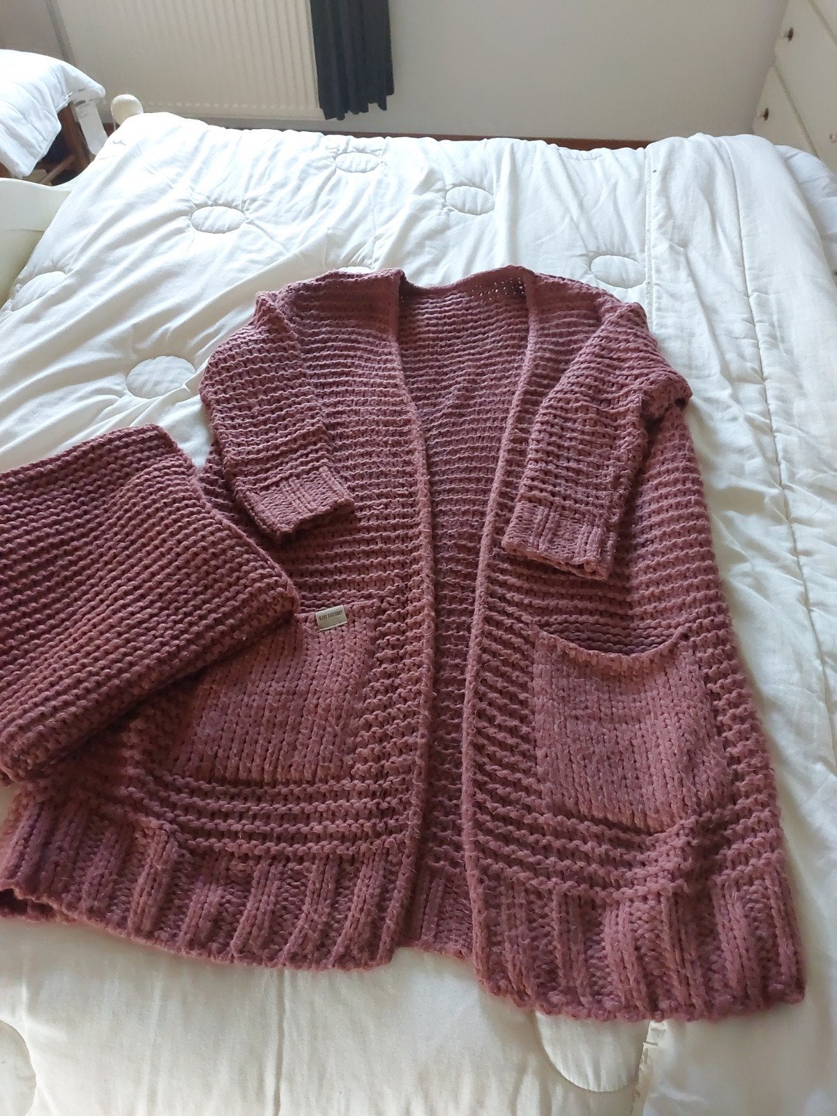 Knit Factory vest met sjaal - Maat 40/42 (L), Maat 42/44 (L), Ophalen of Verzenden, Roze, Gedragen