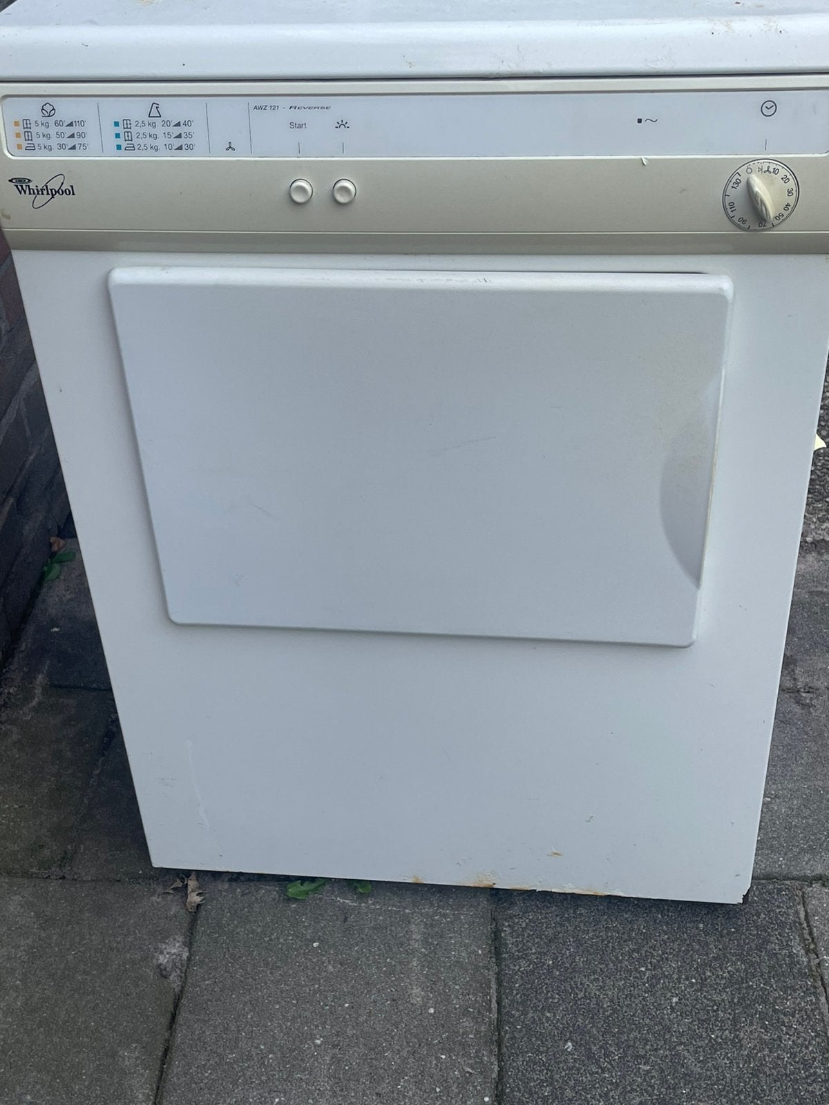 Whirlpool afvoerdroger. Gratis oud ijzer, Witgoed en Apparatuur, Ophalen of Verzenden, Zo goed als nieuw, Condens, 85 tot 90 cm