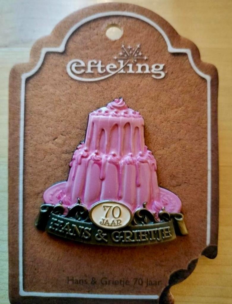 Efteling pin: Hans & Grietje 70 Jaar, Verzenden, Nieuw, Button of Speldje