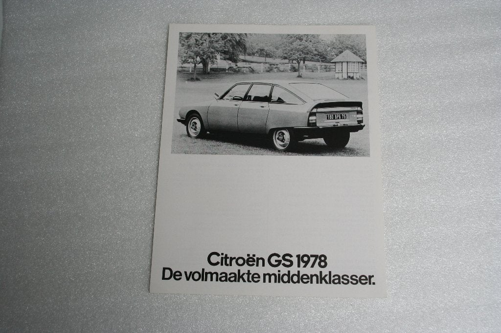Folder / flyer Citroen GS (1978) (9), Ophalen of Verzenden, Nieuw, Citroën
