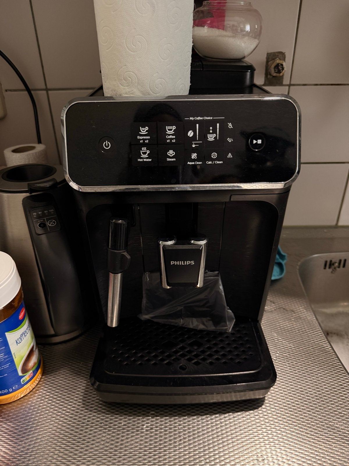 Philips Volautomatische Espressomachine - Zo goed als nieuw, Ophalen, Afneembaar waterreservoir, Espresso apparaat, Koffiebonen