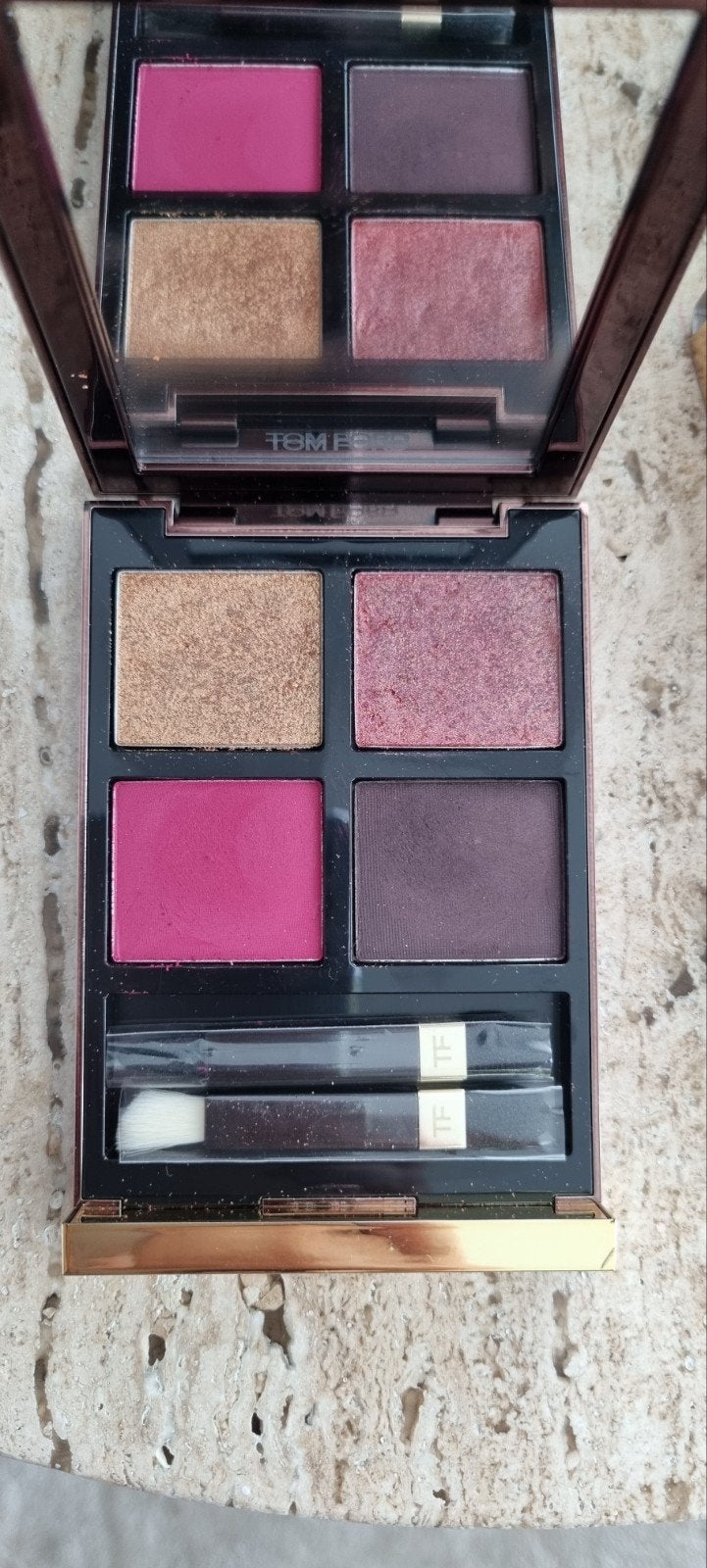 Tom Ford Eye Ambrosia Quad, Ophalen of Verzenden, Zo goed als nieuw, Bruin, Ogen