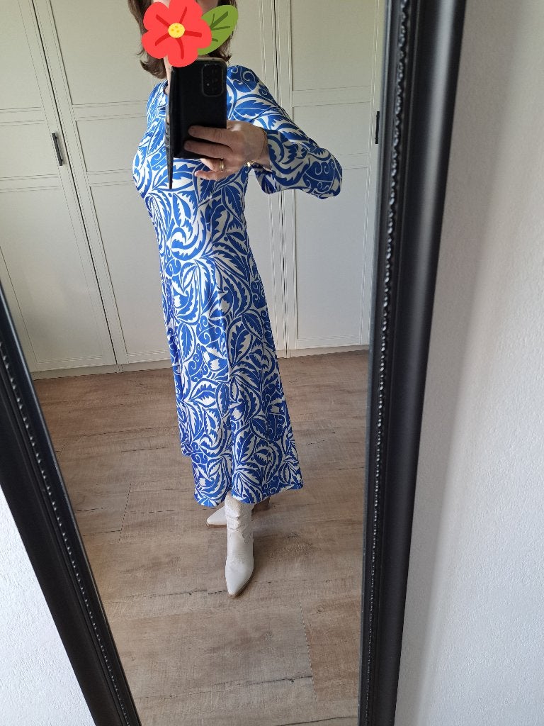 ️Zara geweldige lange jurk, maat S️, Kleding | Dames, Jurken, Zo goed als nieuw, Maat 36 (S), Blauw, Onder de knie, Ophalen of Verzenden