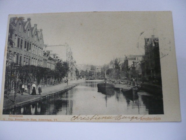 amsterdam panorama huizen a/d overtoom gelopen ca. 1900, Verzenden, Voor 1920, Ongelopen, Noord-Holland