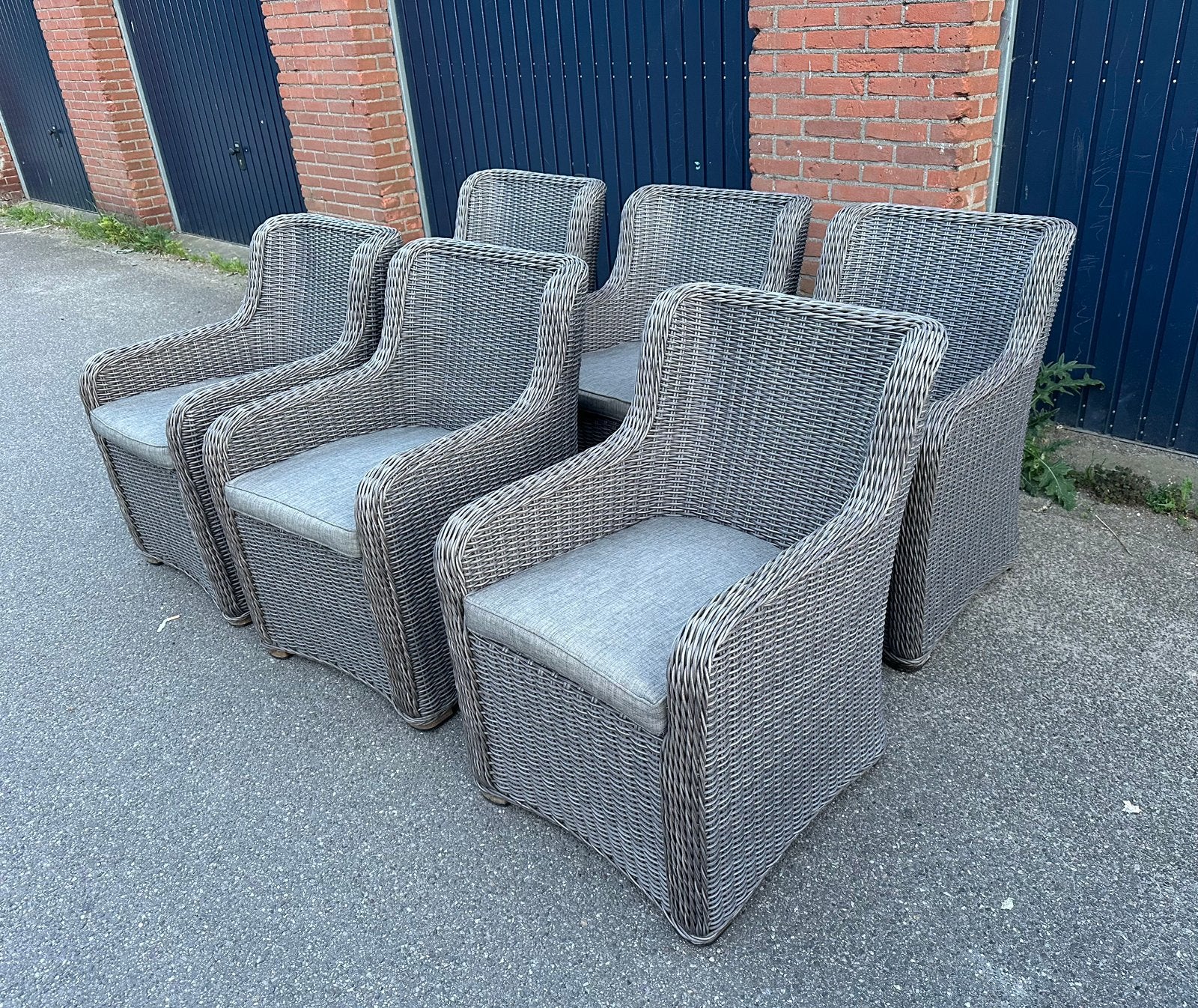 6 prachtige Bellagio Tuinstoelen Loungeset Tuinset, Ophalen, Zo goed als nieuw, Wicker, Stoel