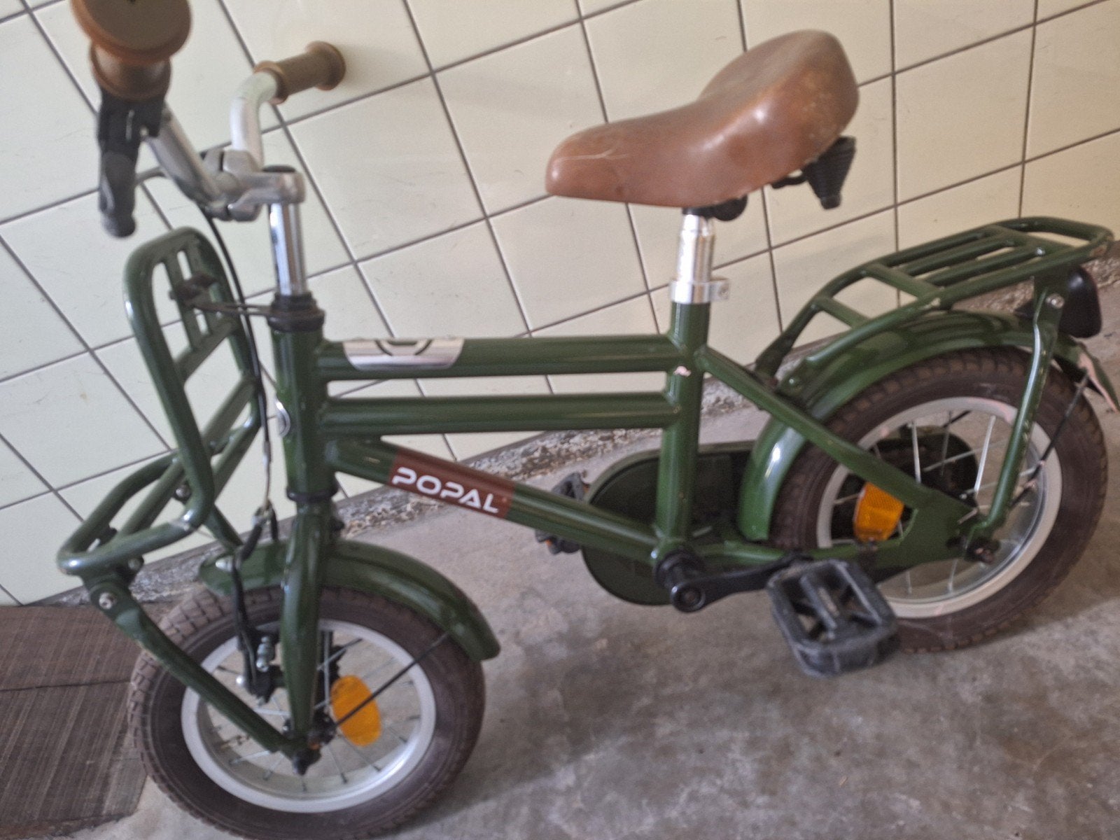 Leuke kinderfiets voor 4-7 jaar - Popal, Velgrem, Ophalen of Verzenden, Popal, 16 tot 20 inch