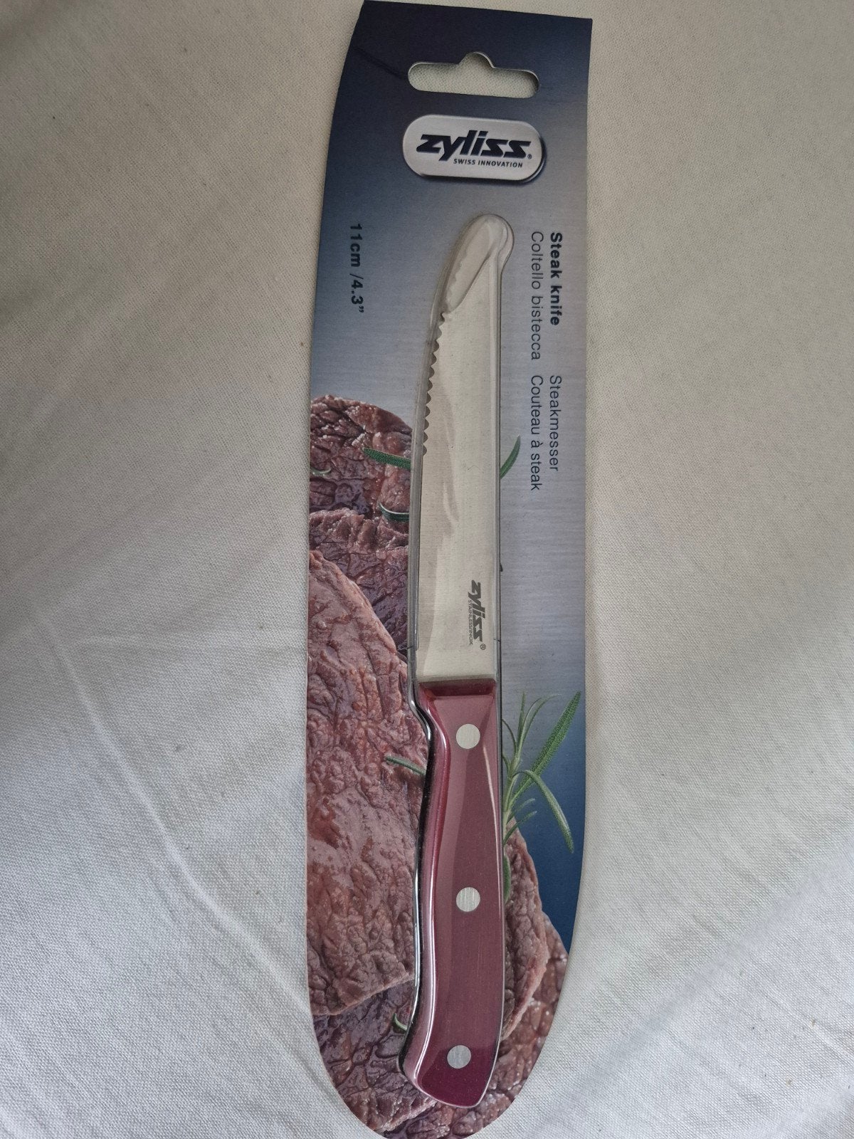 Zyliss Steakmes - Nieuw in verpakking, Los bestek, Nieuw, Ophalen of Verzenden, Rvs of Chroom