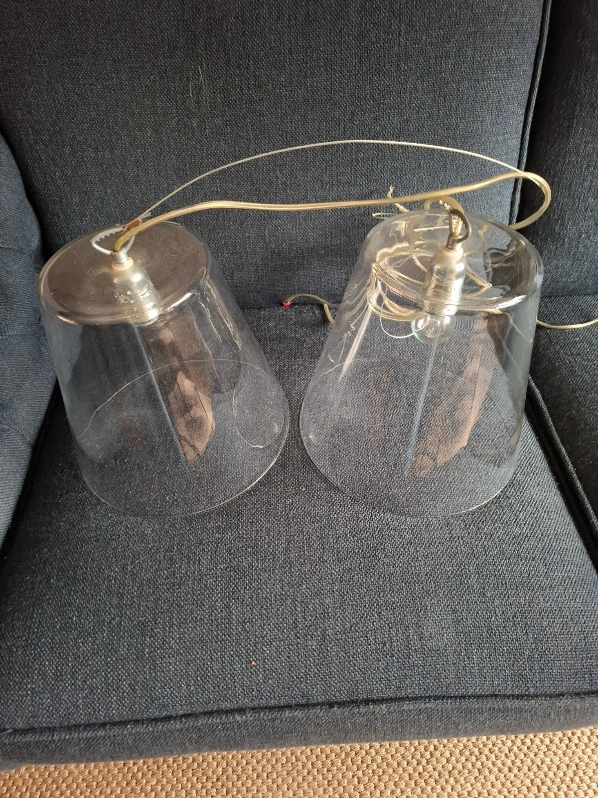 2 oude schoollampen puntgaaf., Huis en Inrichting, Ophalen of Verzenden, Zo goed als nieuw