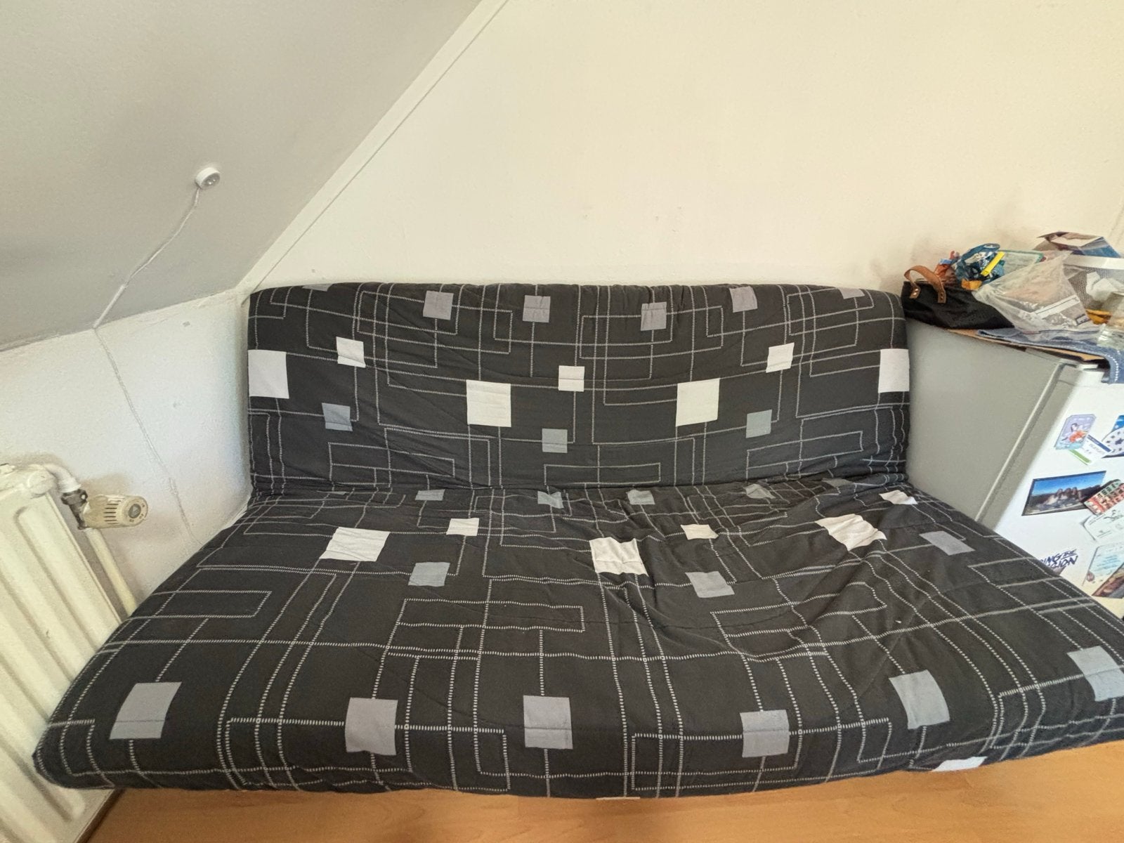 Zwart slaapbank 193x93x95 cm, Huis en Inrichting, Slaapkamer | Slaapbanken, Ophalen, Zwart, Tweepersoons, 190 cm of minder