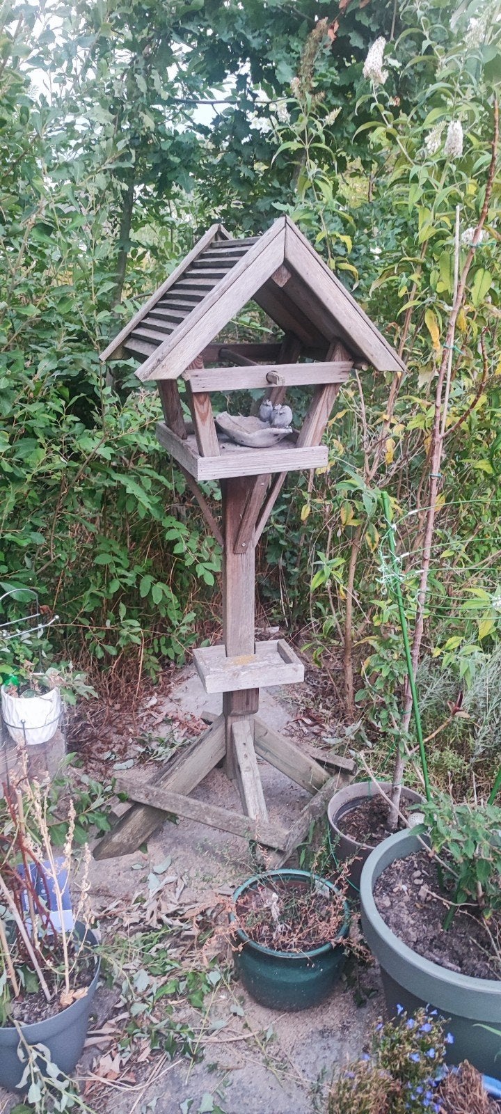 vogelhuis op standaard, Ophalen, Gebruikt
