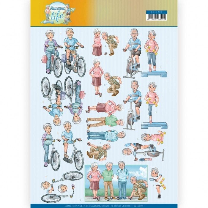 Yvonne Creations Active Life 3D knipvel A4 CD11397, ., Nieuw, Ophalen of Verzenden, Overige thema's