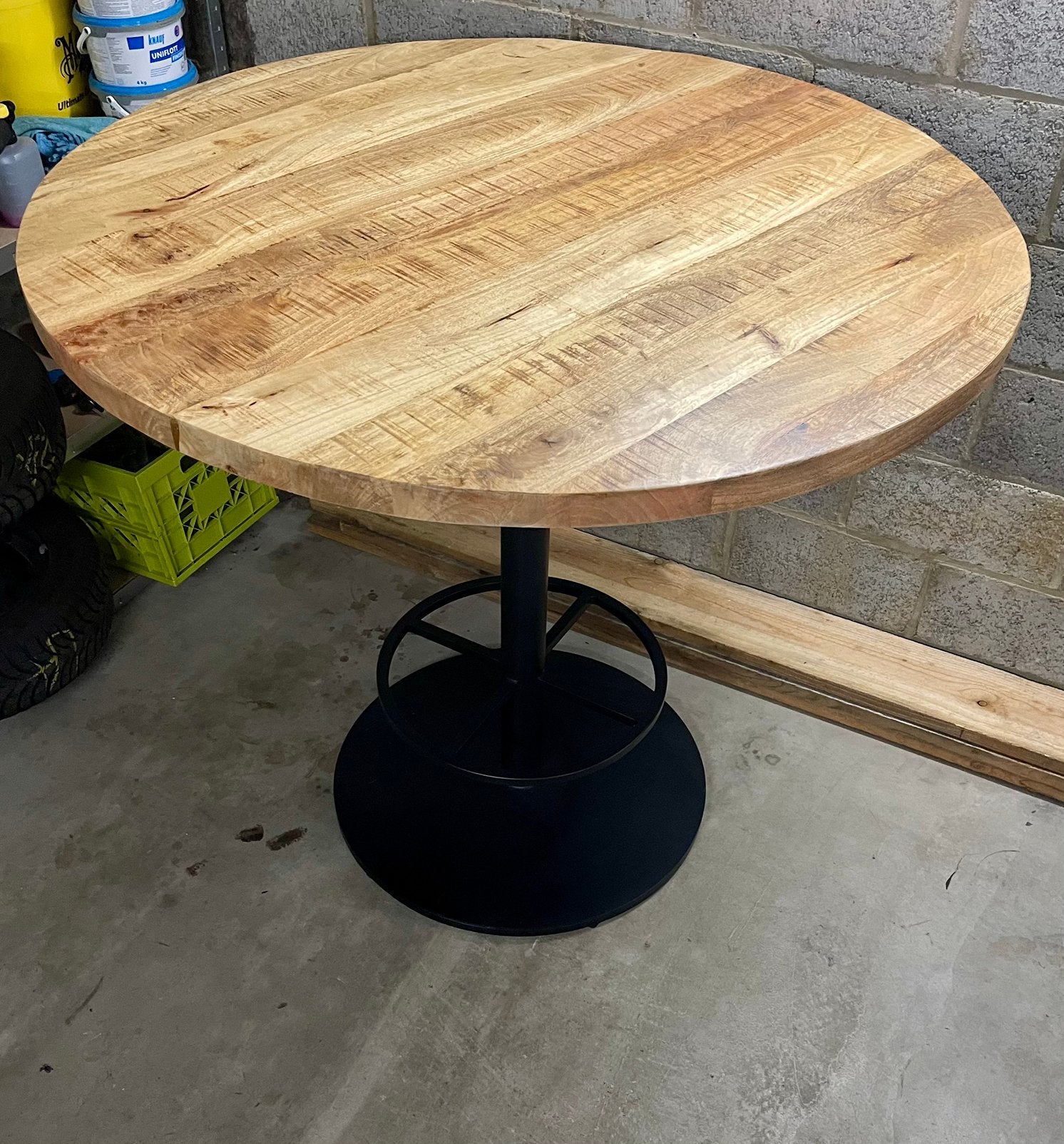 Statafel Mango als nieuw 120cm blad, Ophalen, Zo goed als nieuw