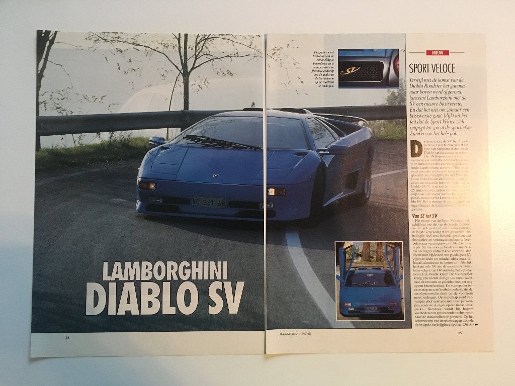 Artikel Lamborghini Diablo SV, Boeken, Ophalen of Verzenden, Zo goed als nieuw, Overige merken