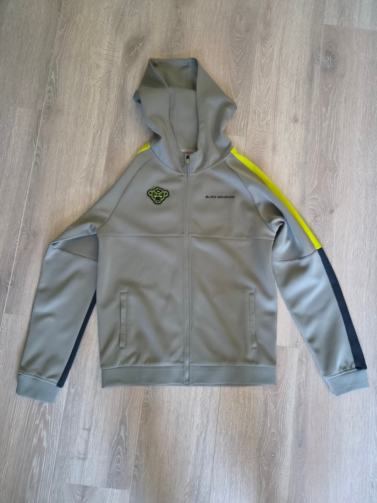 Black Bananas vest maat 176 - Grijs met neon geel, Jongen of Meisje, Trui of Vest, Ophalen of Verzenden, Zo goed als nieuw