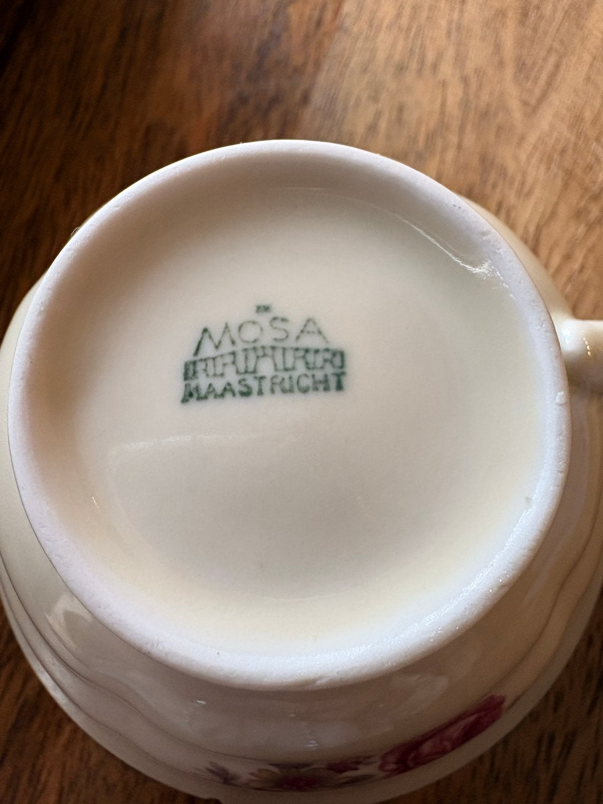 Vintage Mosa Maastricht theeservies met rozenmotief, Ophalen of Verzenden