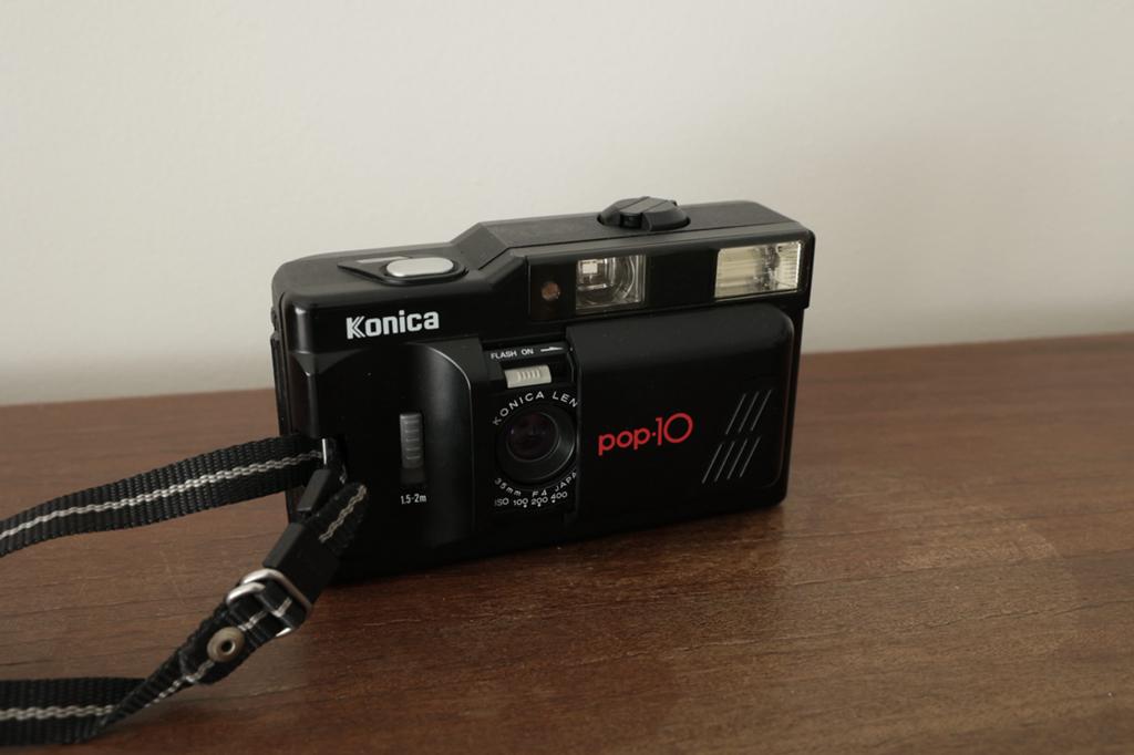 Konica pop 10 camera analoog canon nikon olympus film pentax, Audio, Tv en Foto, Fotocamera's Analoog, Ophalen of Verzenden, Gebruikt