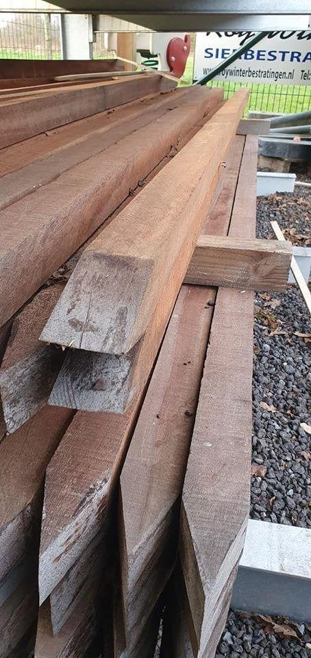 nieuwe hardhouten palen 60x60x3.05, Ophalen, Nieuw, 250 cm of meer, Palen